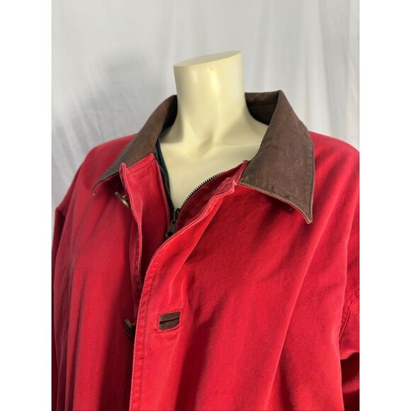 Vintage Marlboro Country Store Red Field Jacket XL – 90s Workwear Canvas Coat Br - Picture 2 of 16